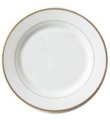 Biely tanier so zlatým pásikom