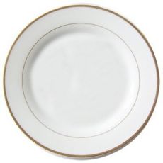 Biely tanier so zlatým pásikom